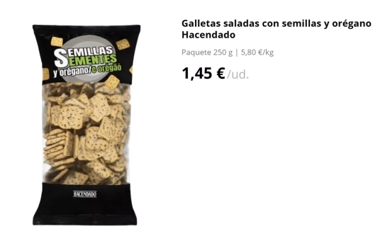 Galletas de semillas de orégano/ MERCADONA Galletas de semillas de orégano/ MERCADONA