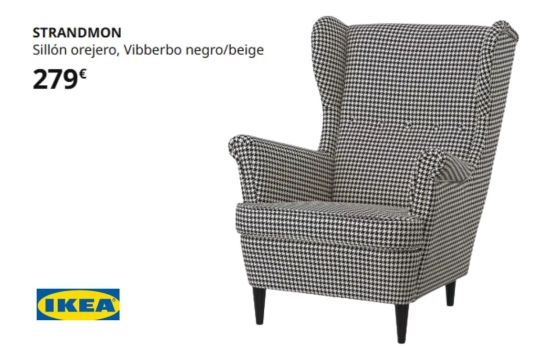 Sillón estampado en cuadros Vichy/ IKEA Sillón estampado en cuadros Vichy/ IKEA