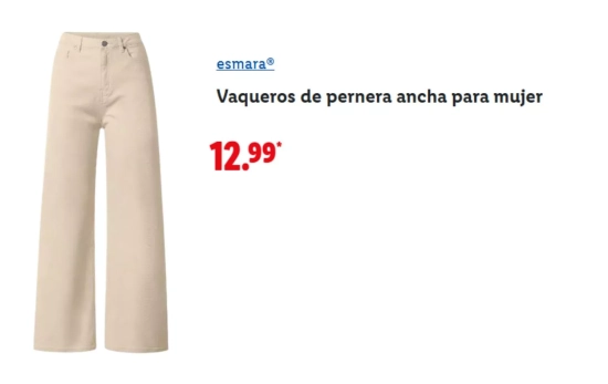 Vaquero pernera ancha beige/ LIDL Vaquero pernera ancha beige/ LIDL