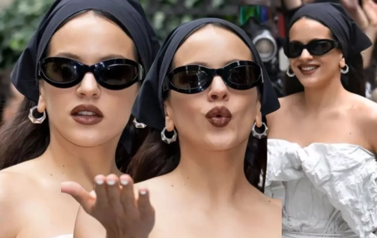 Rosalía en el desfile de Calvin Klein en Nueva York/ Montaje Consumidor Global Rosalía en el desfile de Calvin Klein en Nueva York/ Montaje Consumidor Global