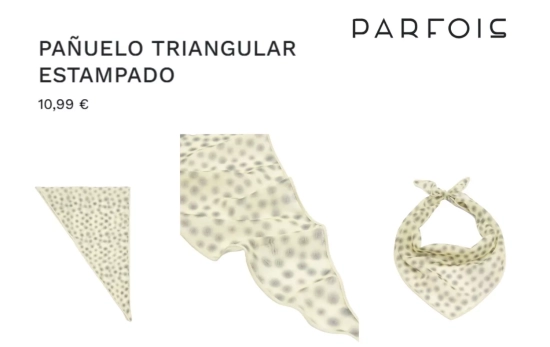 Pañuelo de satén /PARFOIS Pañuelo de satén /PARFOIS