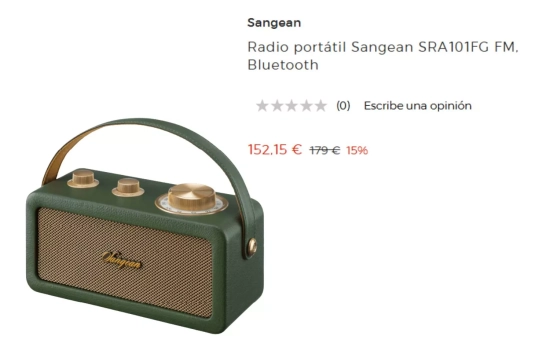 Radio con toque vintage/ ELCORTEINGLÉS Radio con toque vintage/ ELCORTEINGLÉS