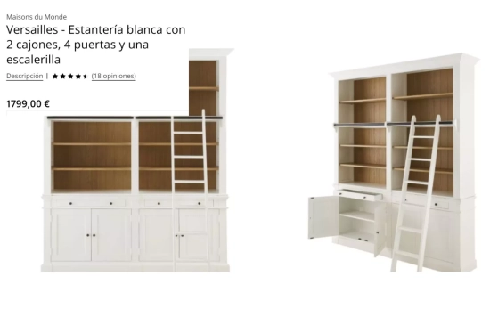 Estantería con escalera/ MAISON DU MONDE Estantería con escalera/ MAISON DU MONDE