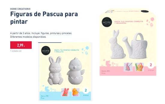 Figuras de Pascua para pintar/ ALDI Figuras de Pascua para pintar/ ALDI