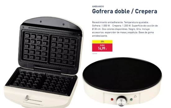Gofrera doble / Crepera/ ALDI Gofrera doble / Crepera/ ALDI
