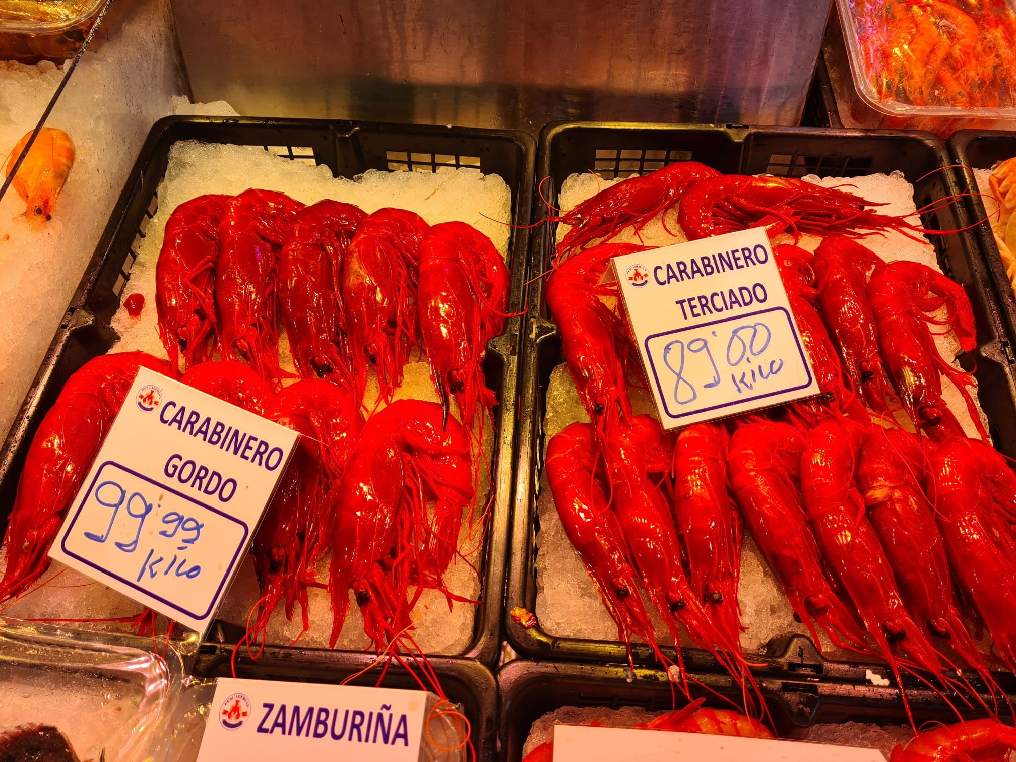 Los mariscos más caros en Navidad: hasta  euros el kilo