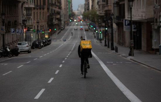 Un repartidor de Glovo / EP Un repartidor de Glovo / EP